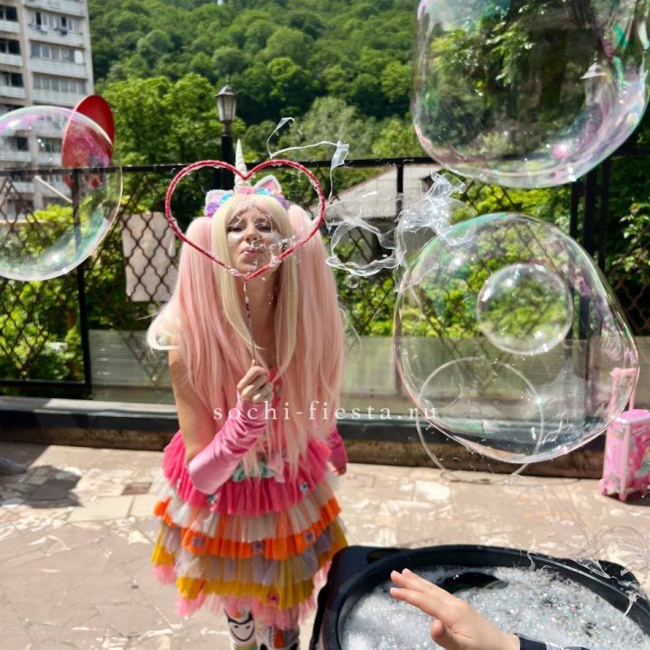 Шоу мыльных пузырей в Химкие