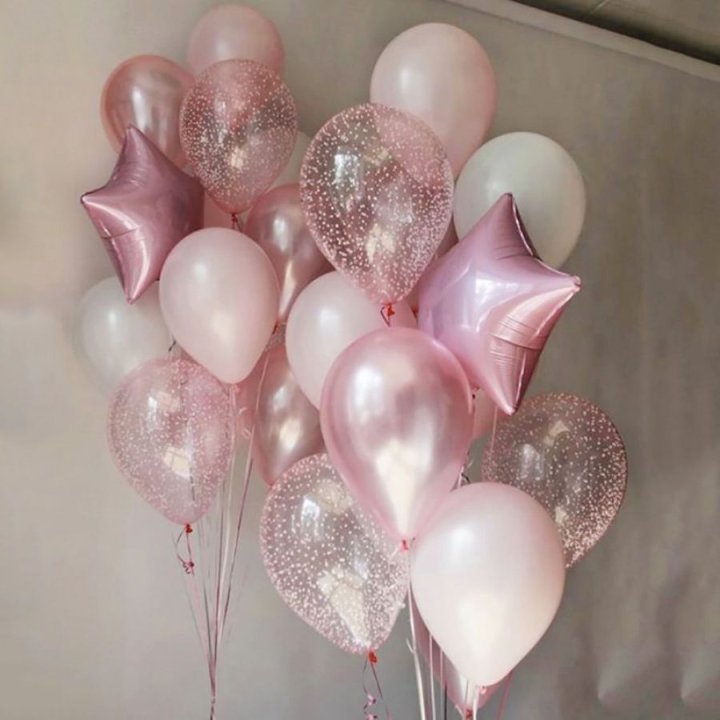 Фонтаны шаров "Розовый" в Химкие