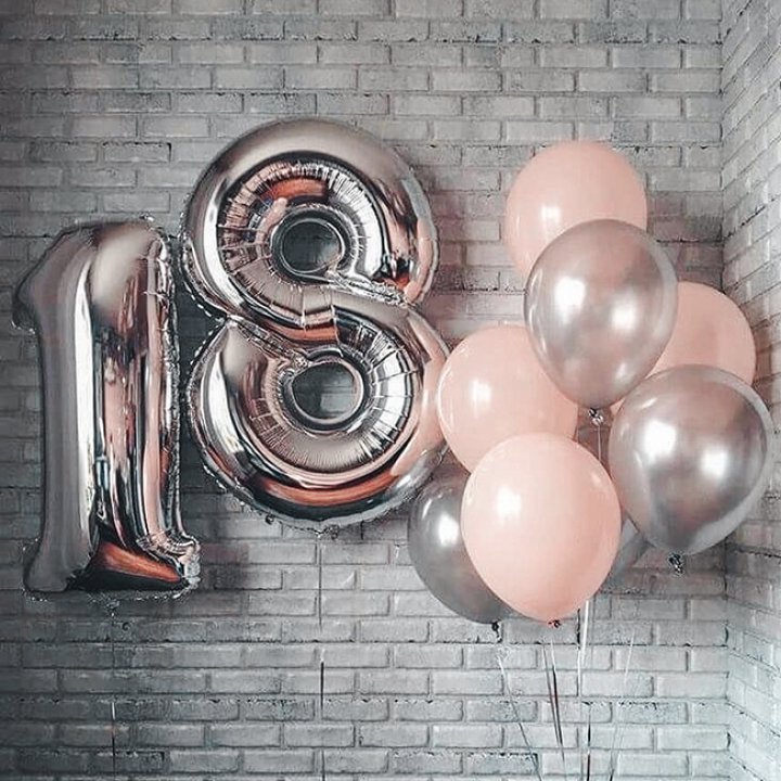 Фольгированный шар Серебряная Цифра в Химкие