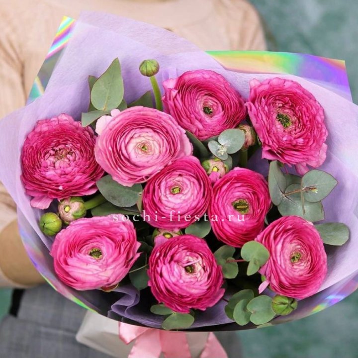 Ранункулюсы с эвкалиптом №2 в Химкие