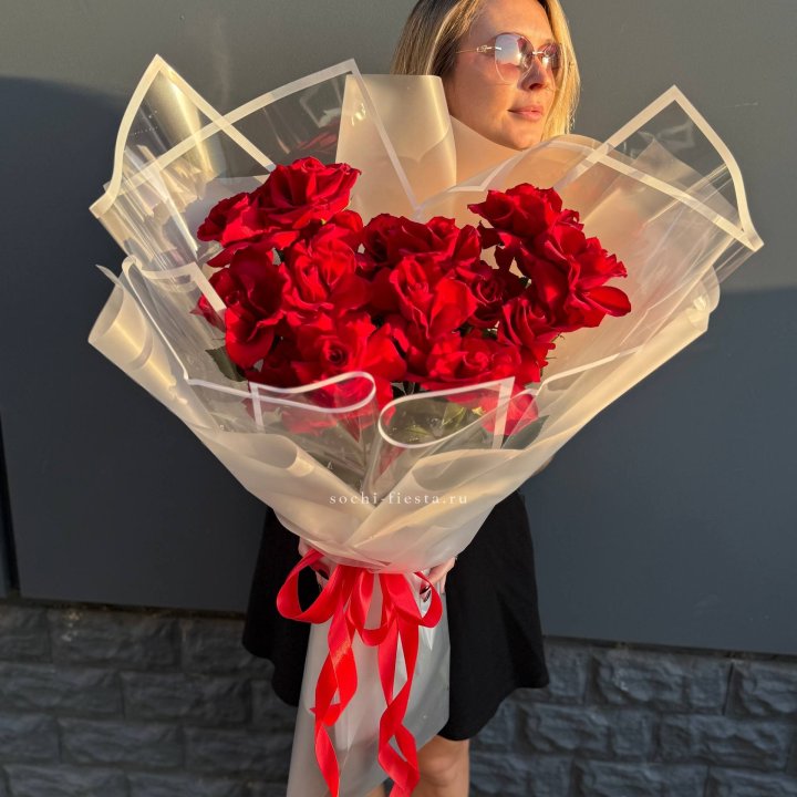  Букет  высоких роз 15 шт в Химкие