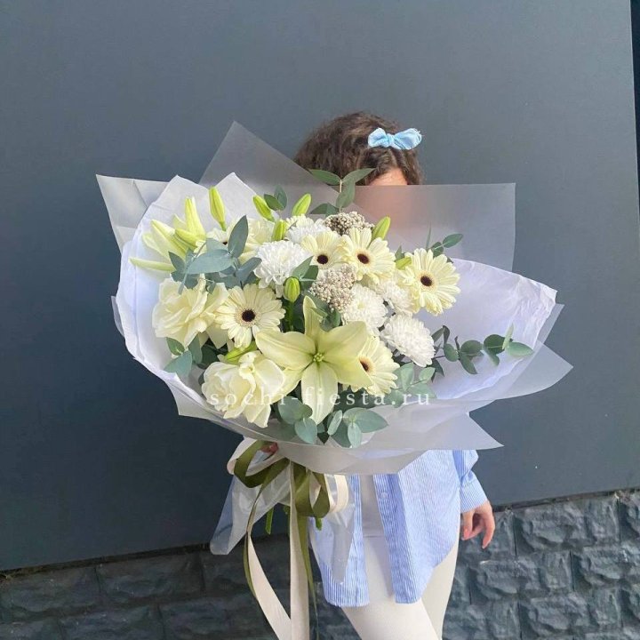 Букет с лилией и герберой в Химкие