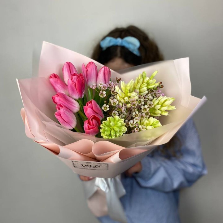  Дуо тюльпаны и гиацинты в Химкие