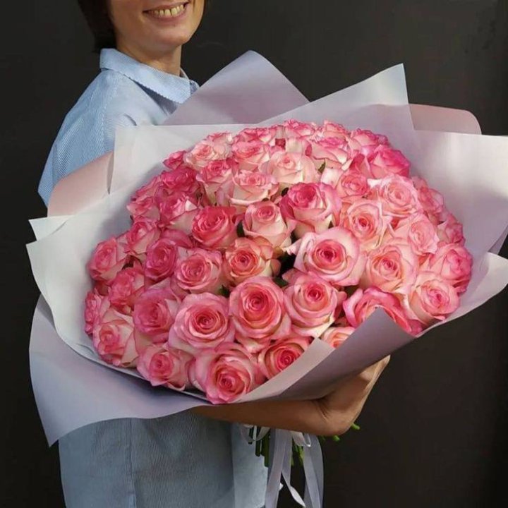 101 роза Джумилия в оформлении  в Химкие