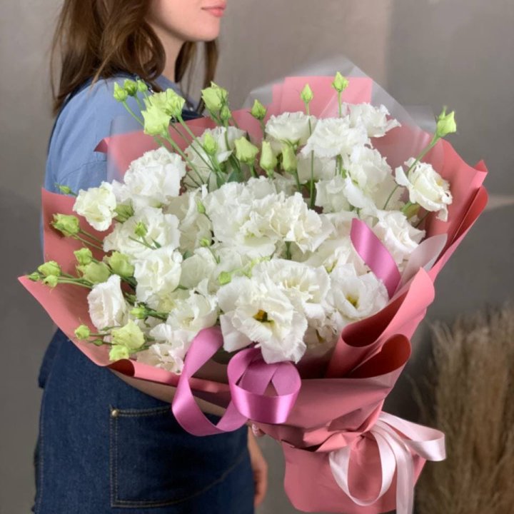 Букет эустом "Пудра" в Химкие