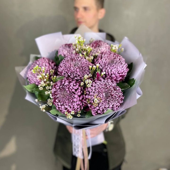 Букет хризантем "Палермо" в Химкие