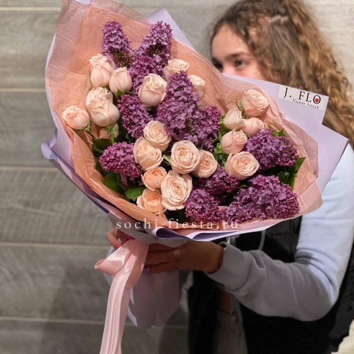 Букет "Лиловая весна" в Химкие