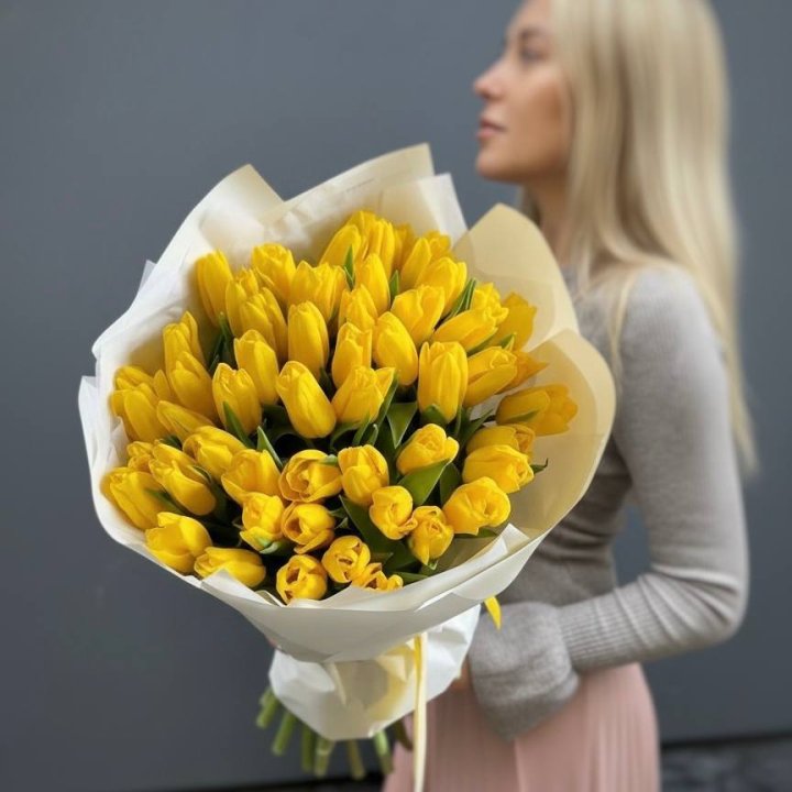 51 желтый тюльпан в Химкие