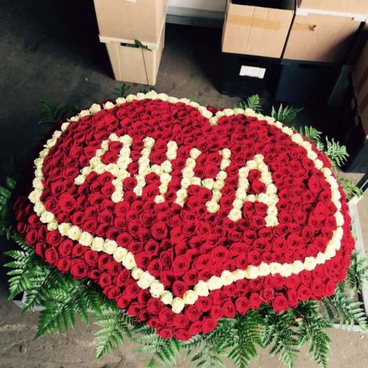 555 роз с именем в Химкие