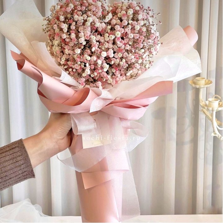 Сердце из гипсофилы  в Химкие