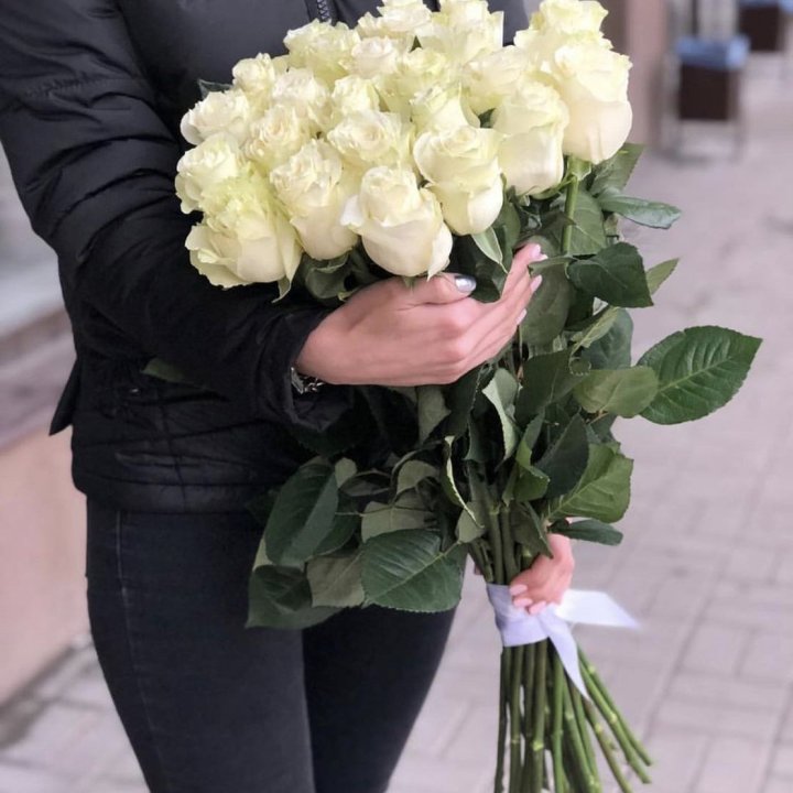 Голландские розы белые в Химкие