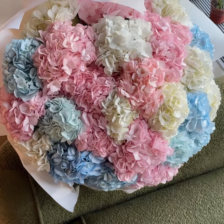 Букет гортензий микс в Химкие