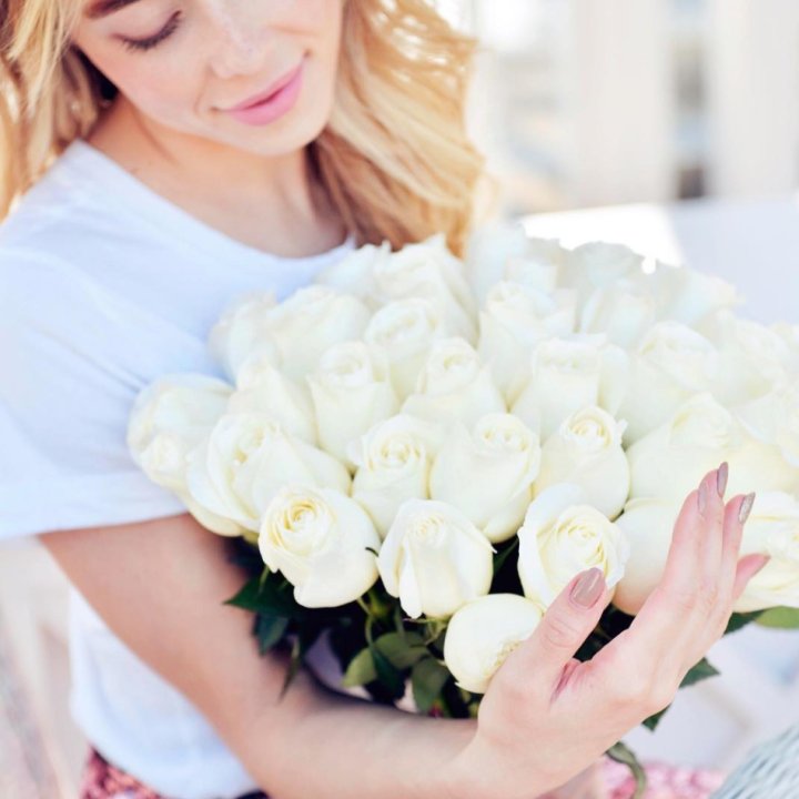 Букет высоких роз "Облака" в Химкие