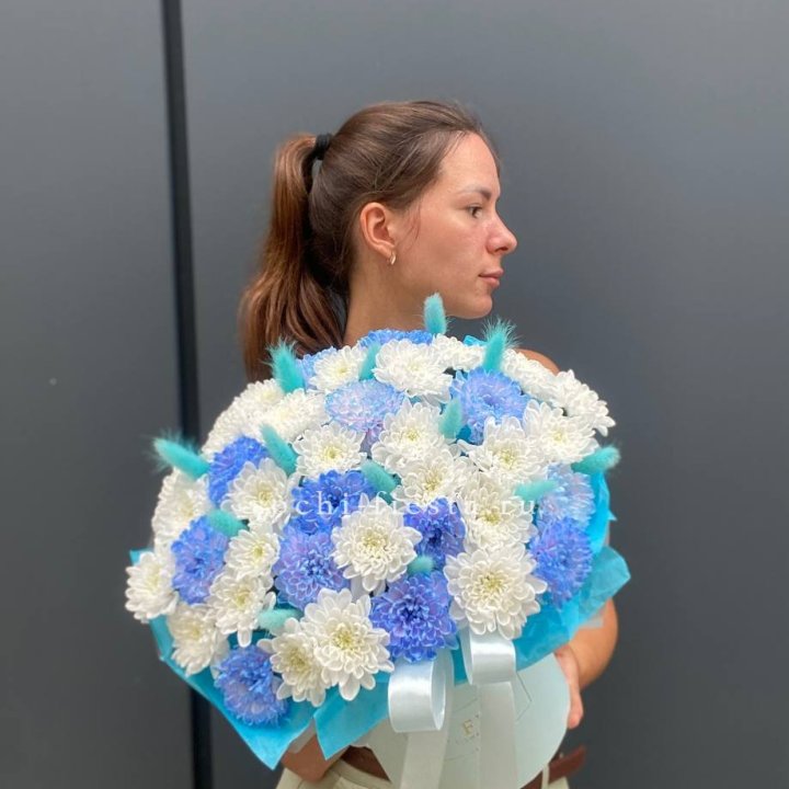  Коробочка  хризантем и лагуруса в Химкие