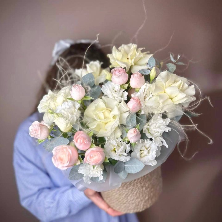 Авторский бокс "Милена" в джутовом кашпо в Химкие