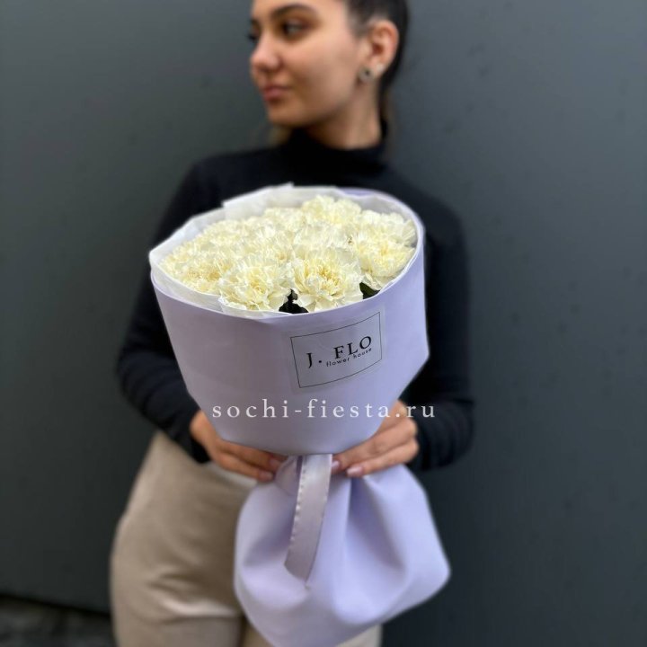 Букет белых диантусов в Химкие