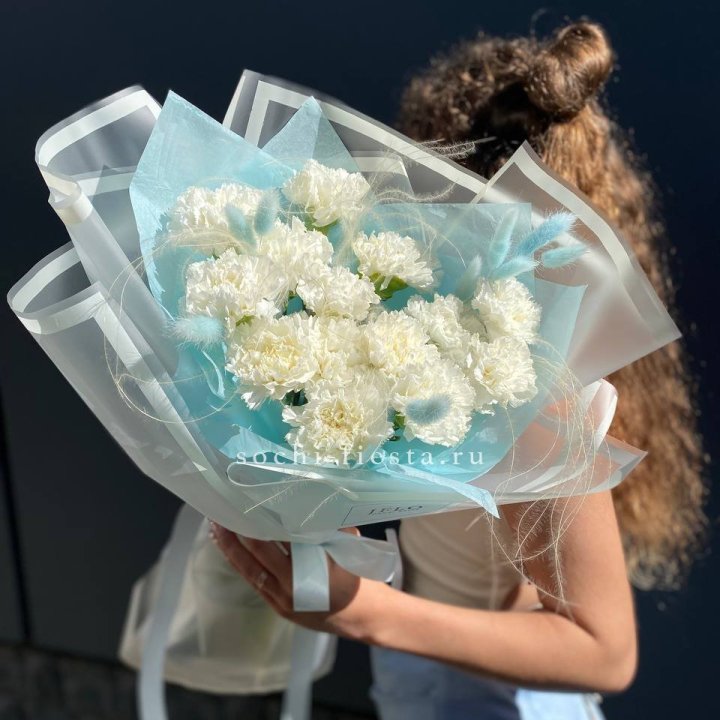 Воздушный букет из диантусов  в Химкие
