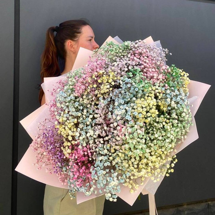 Пышный букет из гипсофил  в Химкие