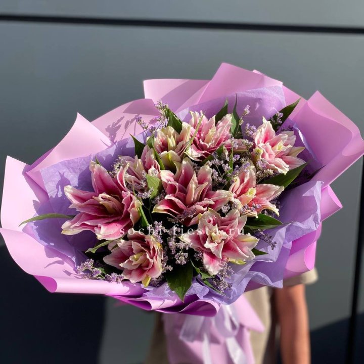 Букет пионовидных лилий №4 в Химкие