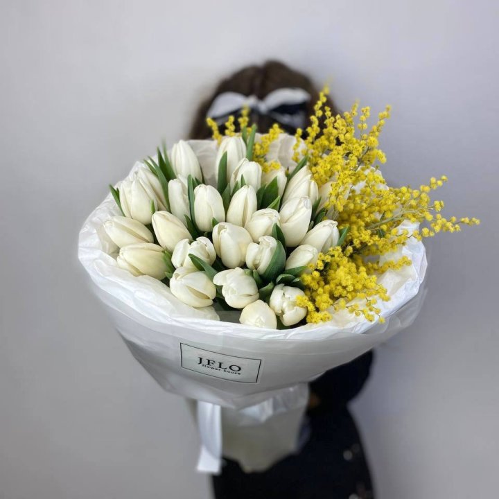 Дуо тюльпан и мимоза в Химкие