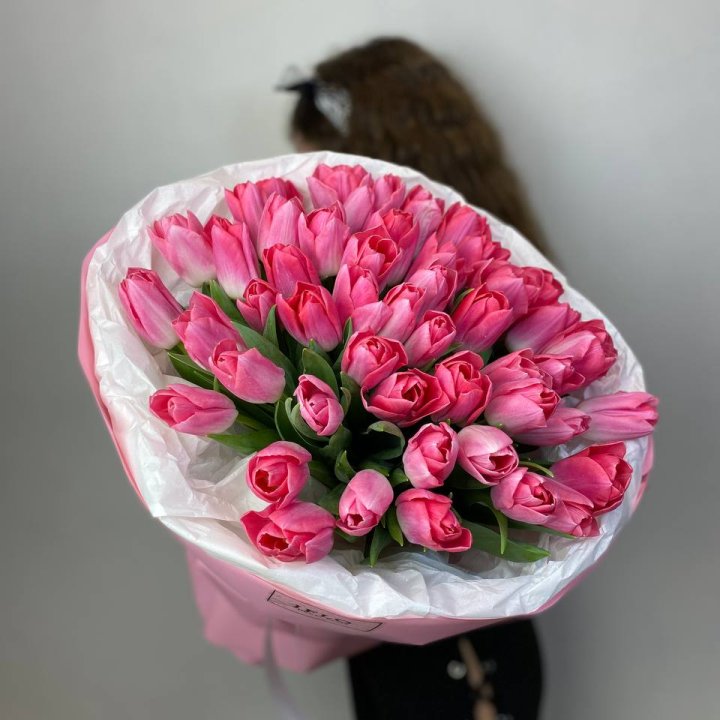 51 розовый тюльпан "Рози" в Химкие