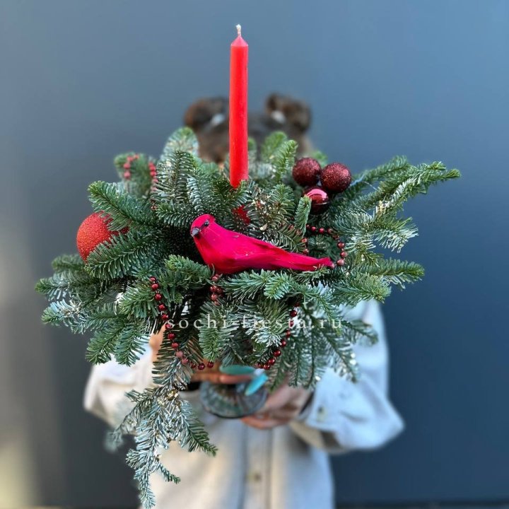 Новогодняя композиция в бокале в Химкие