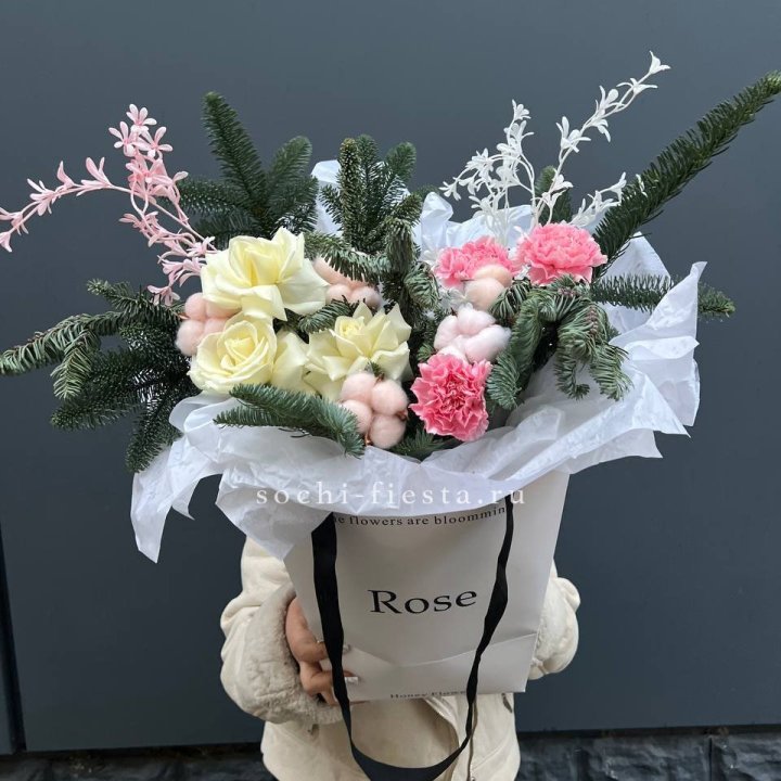 Цветочная сумка с нобилисом в Химкие