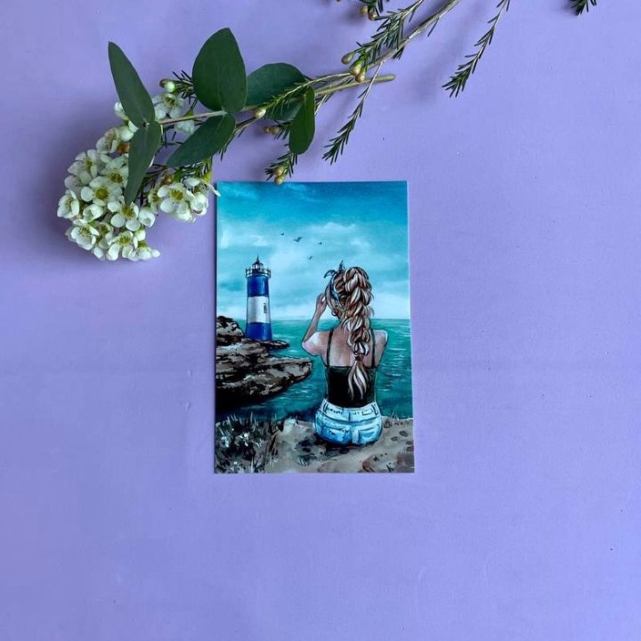 Открытка к букету "Океан" в Химкие