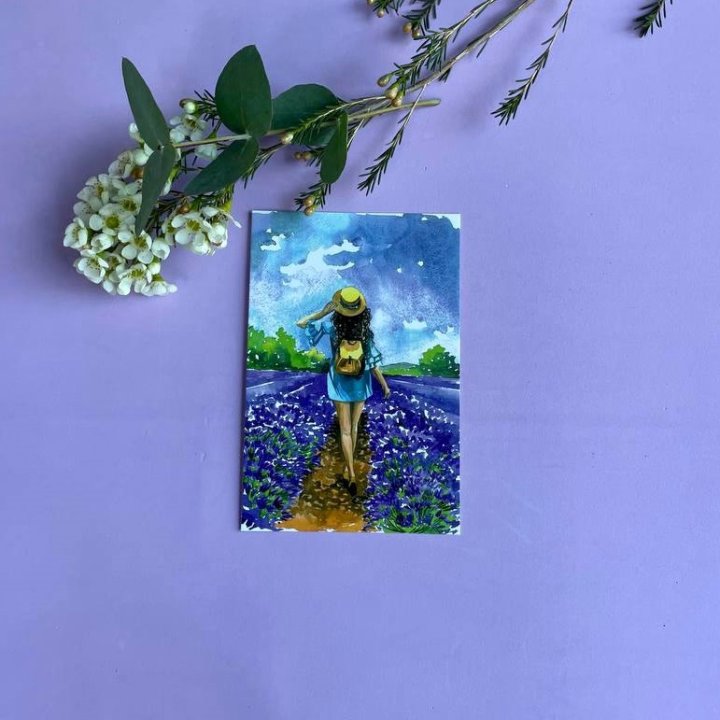 Открытка к букету "Цветочная дорога" в Химкие