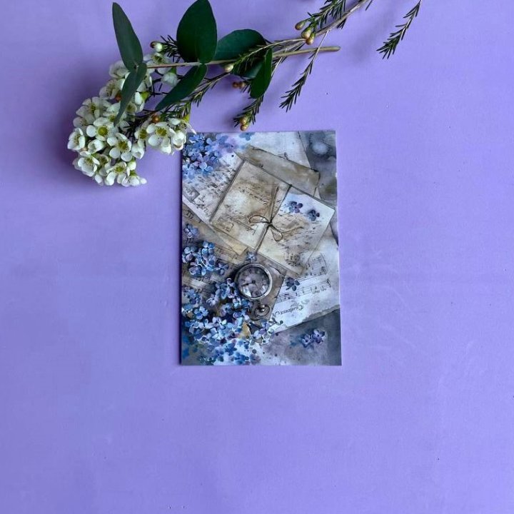 Открытка к букету "Время" в Химкие