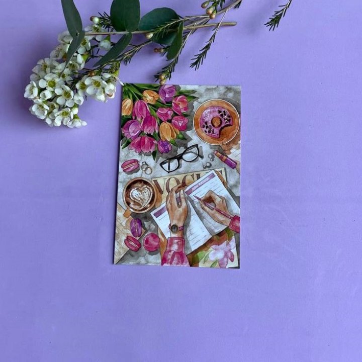 Открытка к букету "Леди на работе" в Химкие