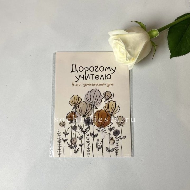 Открытка к букету "Дорогому учителю" в Химкие