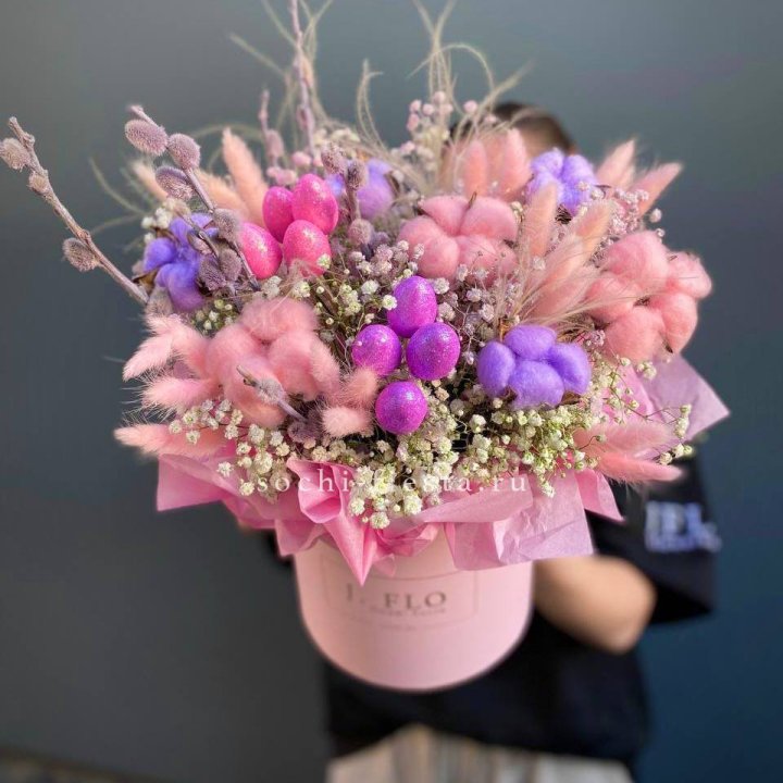 Сухоцветы в коробке  в Химкие