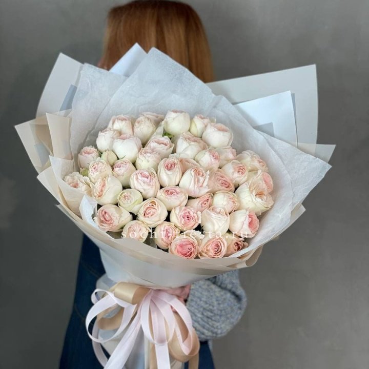 Букет пионовидных роз Пур лав в Химкие