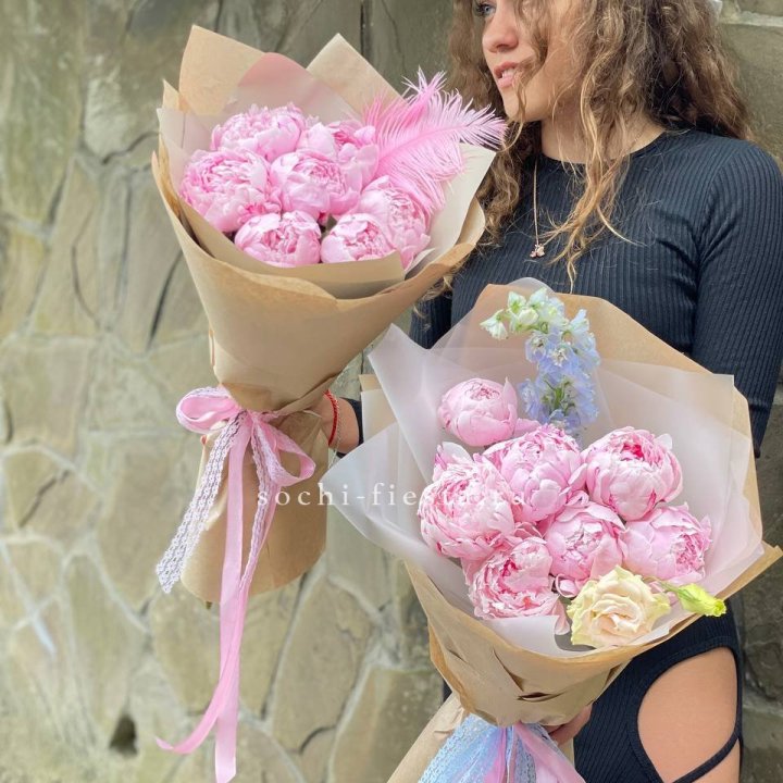 7 зефирных пионов  в Химкие