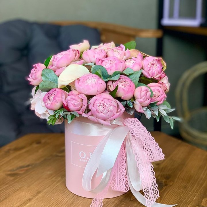 Композиция с пионами №1 в Химкие