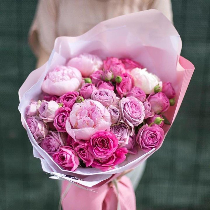 Букет с пионами "Леси" в Химкие