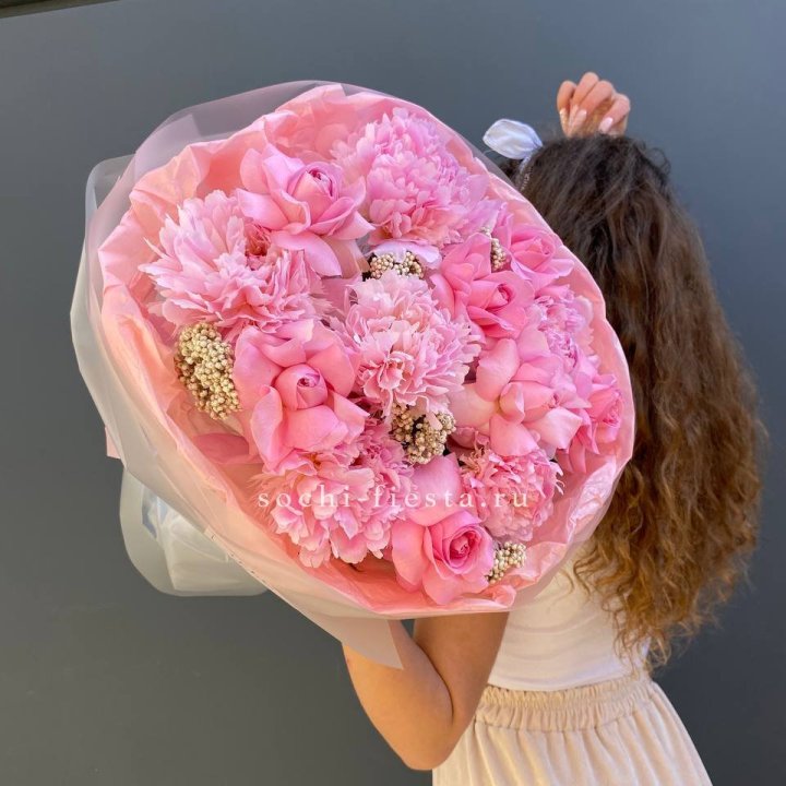  Букет с пионами "Пинки" в Химкие