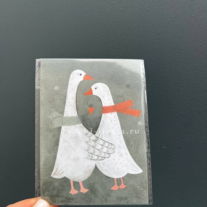 Открытка к букету "Гуси” в Химкие