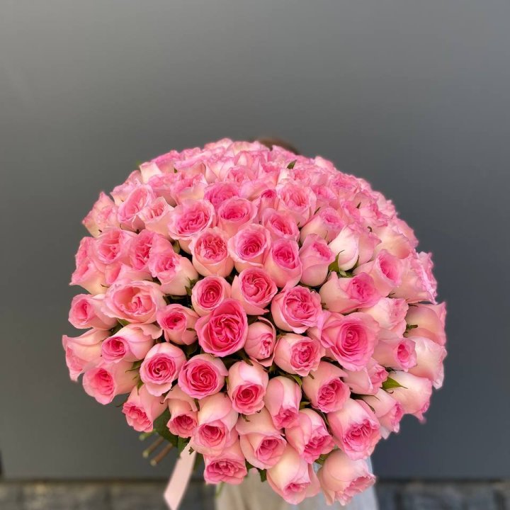 101 розовая роза в Химкие