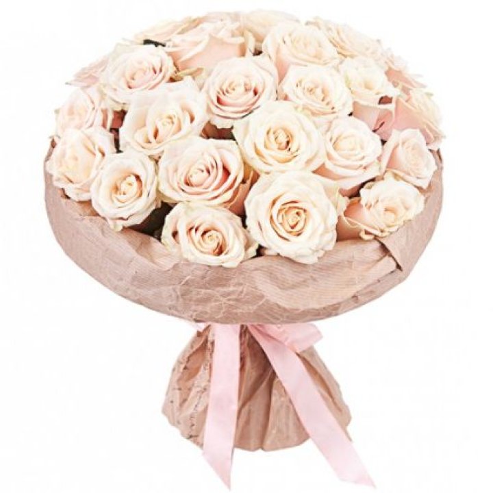 25 кремовых роз "Craft" в Химкие
