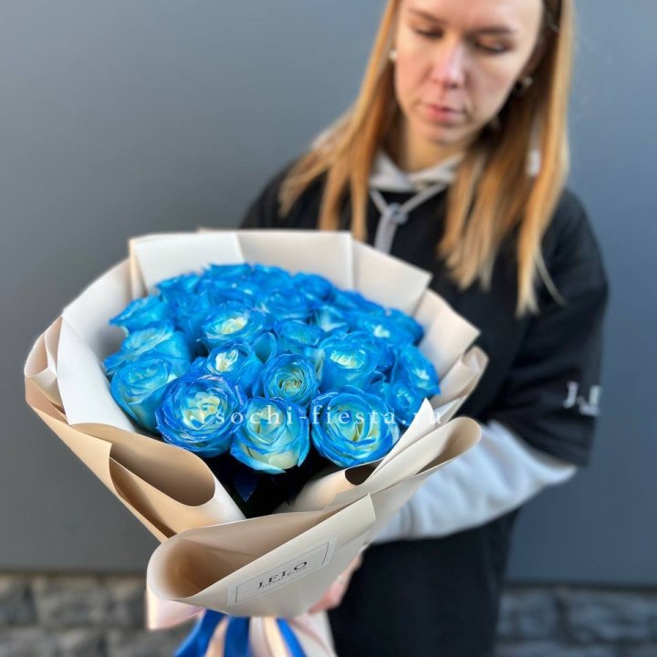 Букет синих роз блю логан в Химкие