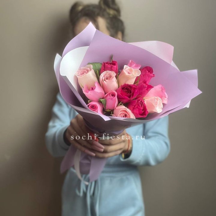 Букет из 15 роз Микс (Кения) в Химкие