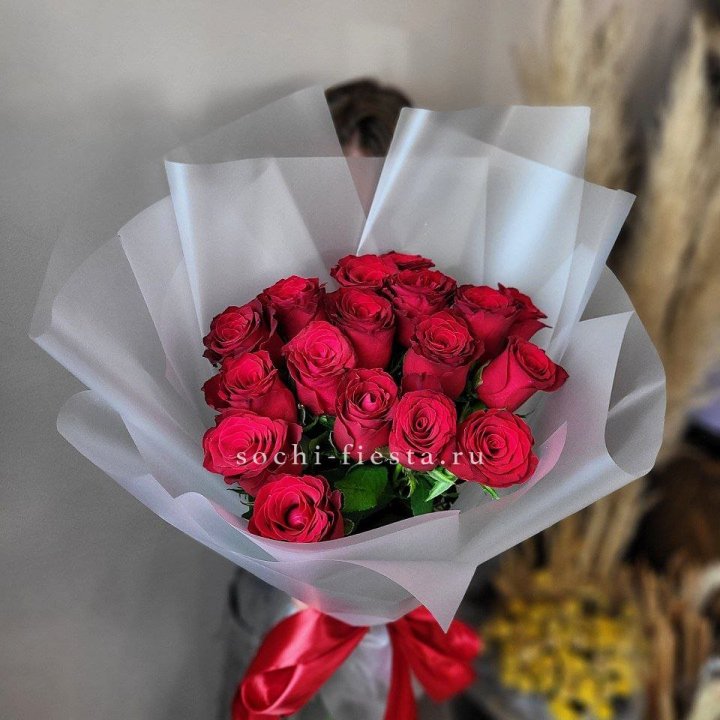 17 красных роз "Нет времени ждать" в Химкие