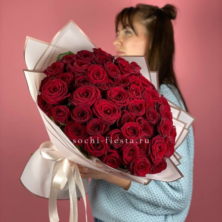51 красная роза "Лавели" в Химкие