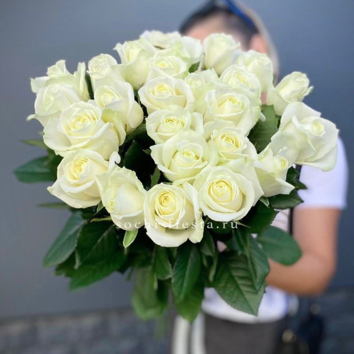 Голландские розы белые 25 в Химкие