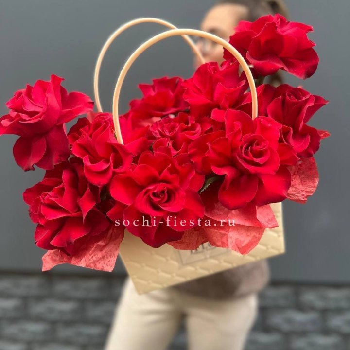 Французские розы в сумочке в Химкие