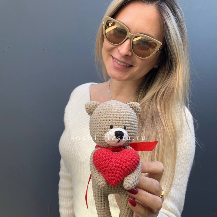 Мишка с сердцем ручной работы в Химкие