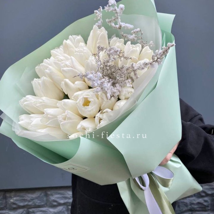 Букет белых тюльпанов "Бьянко" в Химкие