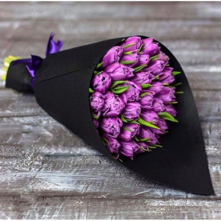 Пионовидные тюльпаны блэк в Химкие